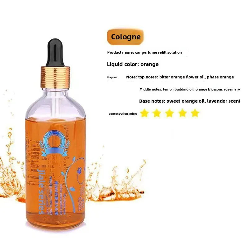 Car Perfume Refill Liquid, High-End Car Essential Oil, Deodorizing Cologne for Men and Women, Long-Lasting Light Fragrance, Car Aromatherapy